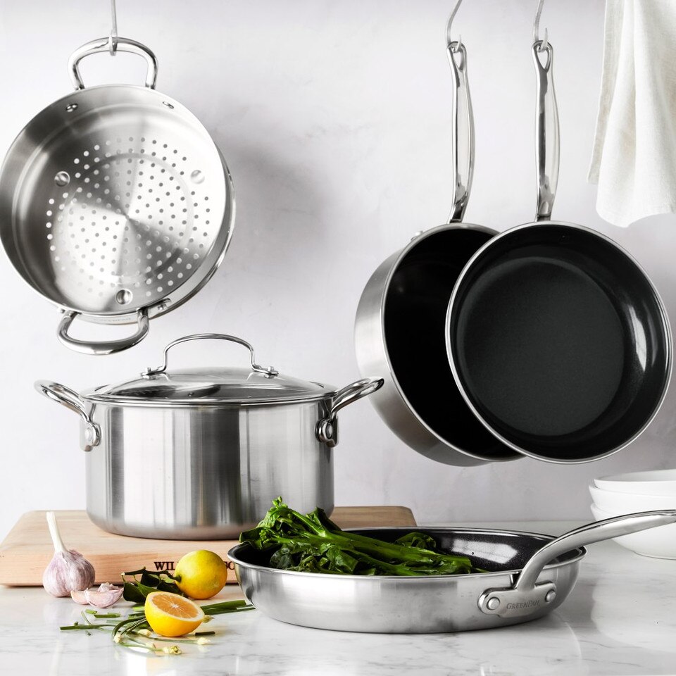 GreenPan™ Prestige 30 cm Covered Frying Pan Williams Sonoma Australia